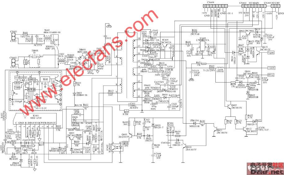 创维5d30机心彩电开关电源电路
