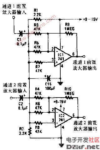 双前置放大器_原理图论坛_单片机电路论坛_mcu资讯