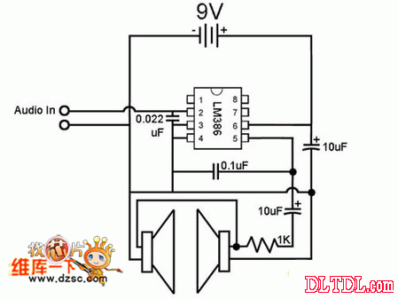最简陋耳机电路图