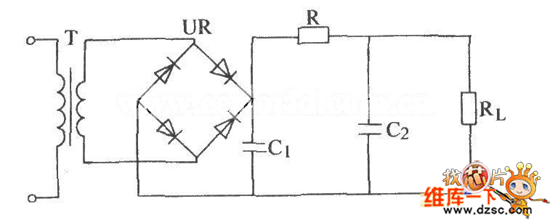 关于单相桥式整流π型滤波电路图