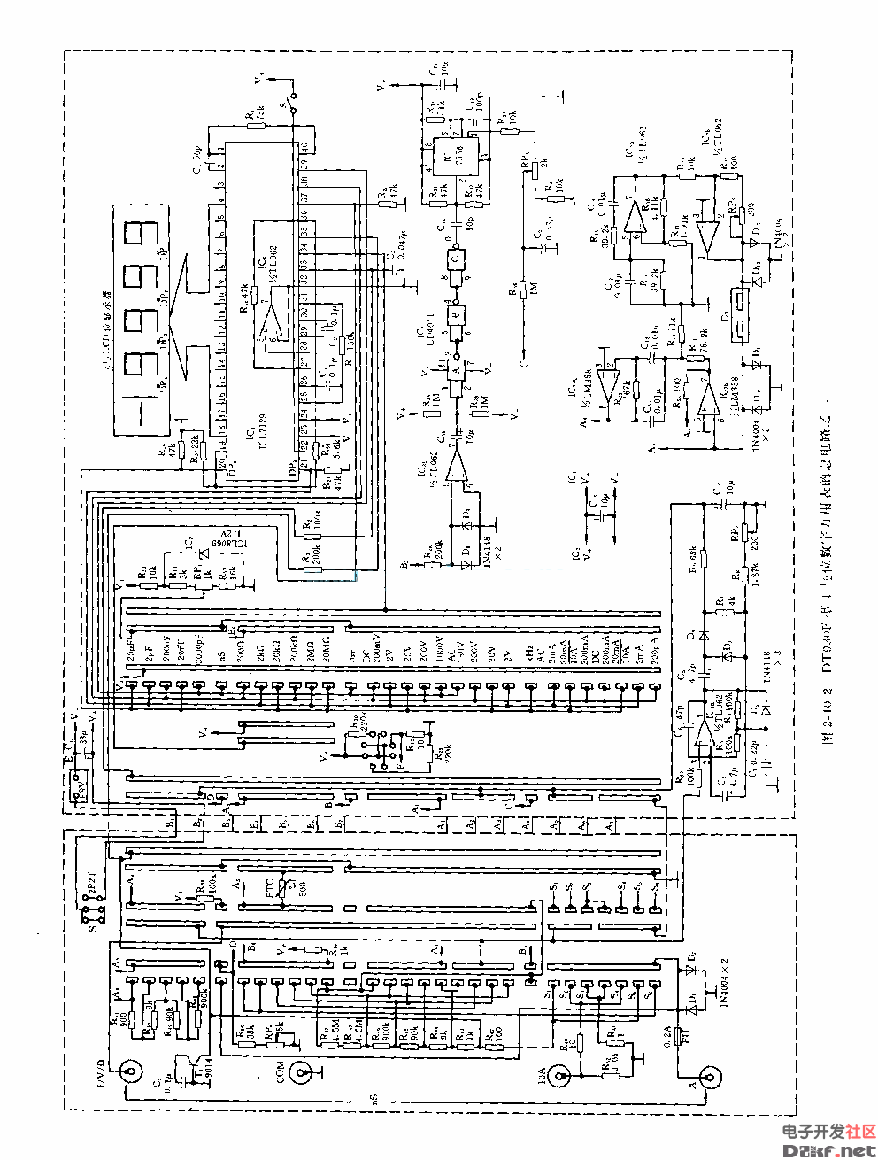 万用表电路图dt930f电路图