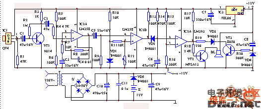 用lm358设计的人体感应灯电路图_原理图论坛_单片机
