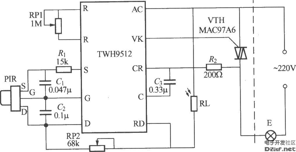 热释电红外感应自动灯电路(9)