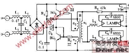 多灯管电子镇流器电路图_原理图论坛_单片机电路论坛