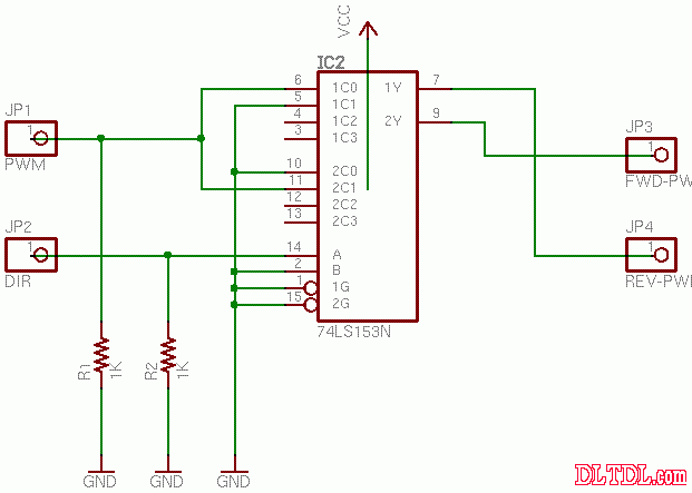 应用电路:双4线到1线数据选择器多工器