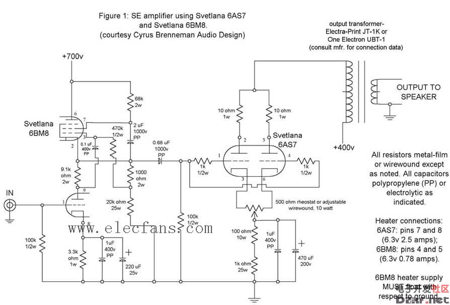 6bm86as7功放电路图