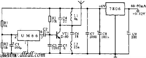 微型强力调频无线电路发射机电路图_原理图论坛_电路
