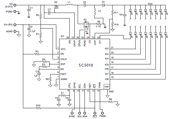 semtechsc5010超薄笔记本相移式8通道白光led背光驱动方案